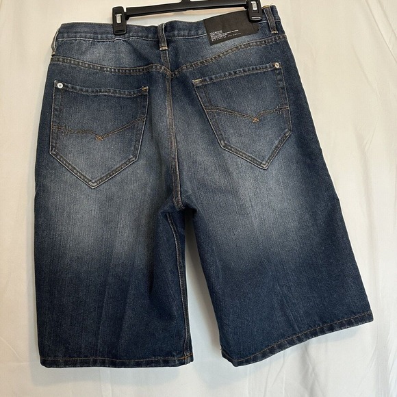 RocaWear Denim Blue Shorts Size 28 Inseam 12 in Loose Fit, Skate, Hip Hop - Picture 9 of 13